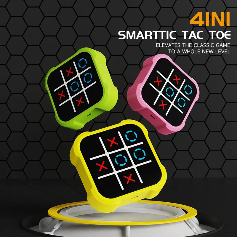 Tic Tac Toe qo'l o'yin konsoli o'yinchoqlari Portativ elektron boshqotirma shaxmat taxtasi xotira o'rgatish va Montessori sayohat o'yinchoqlari Rojdestvo sovg'alari