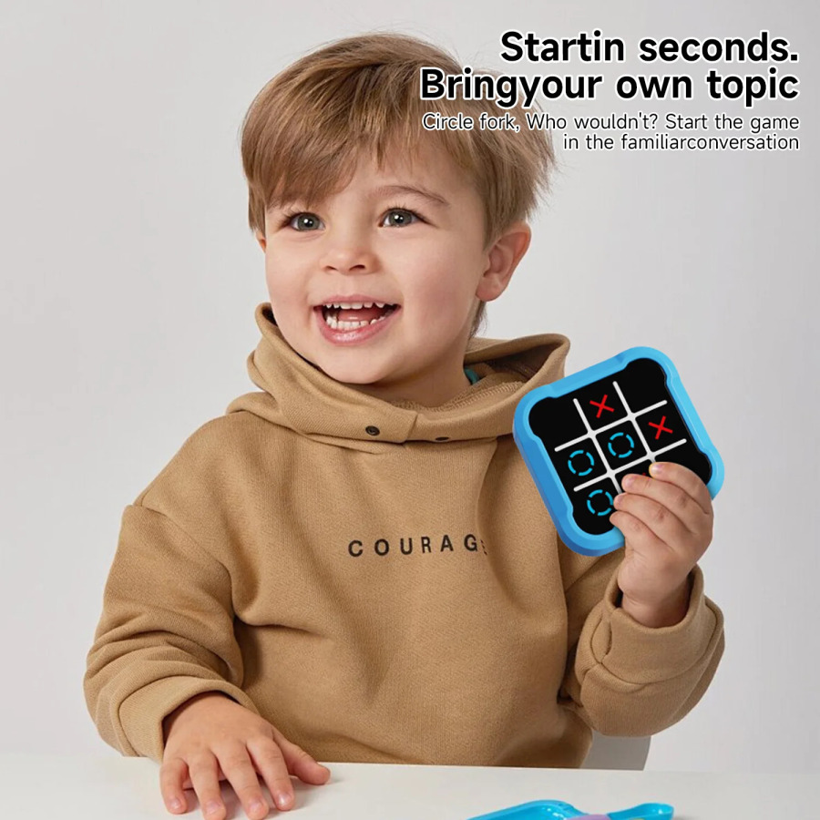 Tic Tac Toe qo'l o'yin konsoli o'yinchoqlari Portativ elektron boshqotirma shaxmat taxtasi xotira o'rgatish va Montessori sayohat o'yinchoqlari Rojdestvo sovg'alari