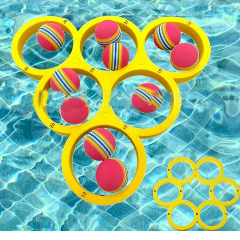 Игрушка для бассейна Fun Splash Водные виды спорта Плавающая игра в бассейн — прочный материал EVA, мяч случайного цвета, идеально подходит для летних развлечений