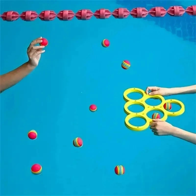 Игрушка для бассейна Fun Splash Водные виды спорта Плавающая игра в бассейн — прочный материал EVA, мяч случайного цвета, идеально подходит для летних развлечений