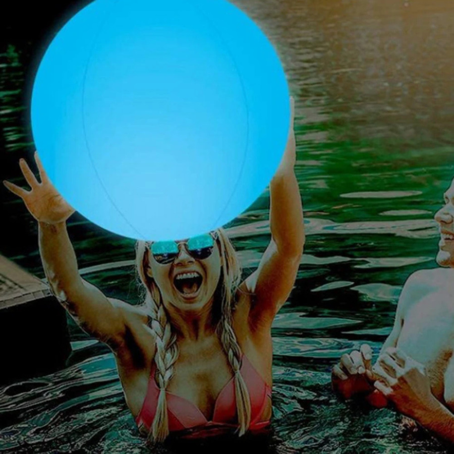 Надувной пляжный мяч для бассейна с LED-подсветкой для вечеринок и водных игр