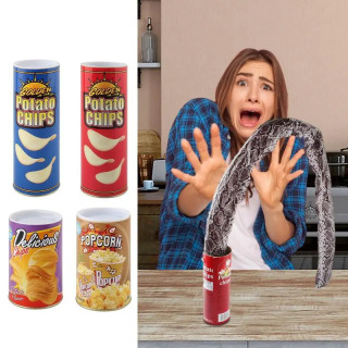 Забавные игрушки-розыгрыши для взрослых прыгающая змея в банке из-под чипсов игрушка-пружина для розыгрышей на День дурака Хэллоуин украшение для вечеринки, прикол
