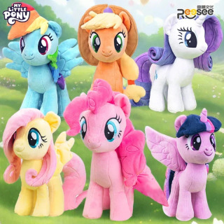 Новые плюшевые игрушки My Little Pony Twilight Sparkle Pinkie Pie Rarity Fluttershy Applejack Rainbow Dash, мягкая кукла, детский рождественский подарок