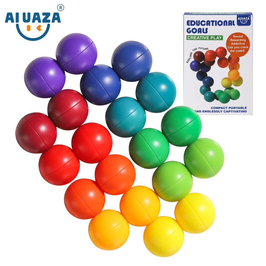 AIUAZA аутистические детские сенсорные игрушки, игрушки для снятия стресса в путешествиях, тихие игрушки с радужным шариком, креативные игрушки для пальцев