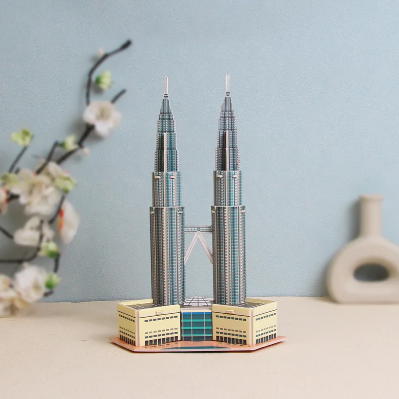 Всемирно известные здания 3D модель картонная головоломка для детей DIY игрушки ручной работы украшения для рабочего стола детский подарок