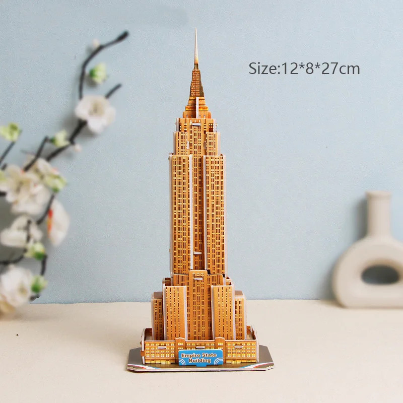 Всемирно известные здания 3D модель картонная головоломка для детей DIY игрушки ручной работы украшения для рабочего стола детский подарок