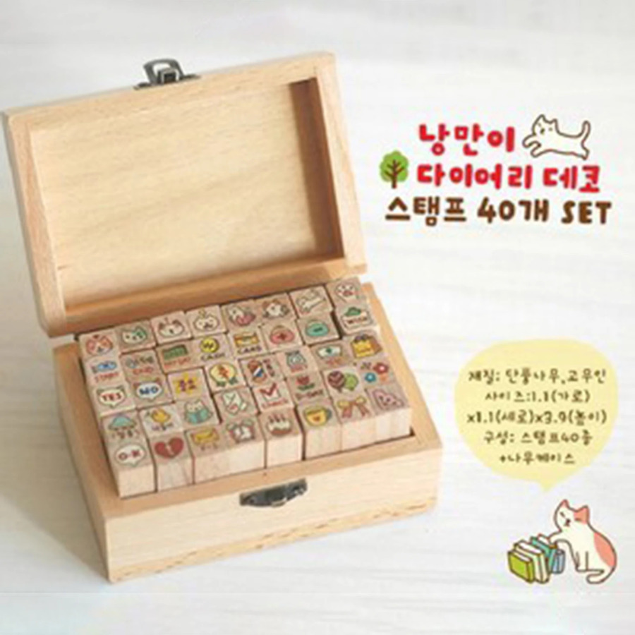 40 dona/to'plam Yoqimli multfilm shtampi DIY yog'och rezina shtamplar to'plami DIY Scrapbooking kundaligi hunarmandchilik taklifnomalari uchun san'at hunarmandchiligini yasash