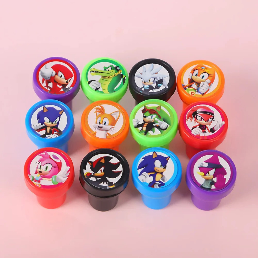Yangi: 12 ta Sonic qahramonlari bolalar markalari toʻplami Multfilm anime oʻyinlari markalari oʻgʻil bolalar uchun tugʻilgan kun sovgʻasi