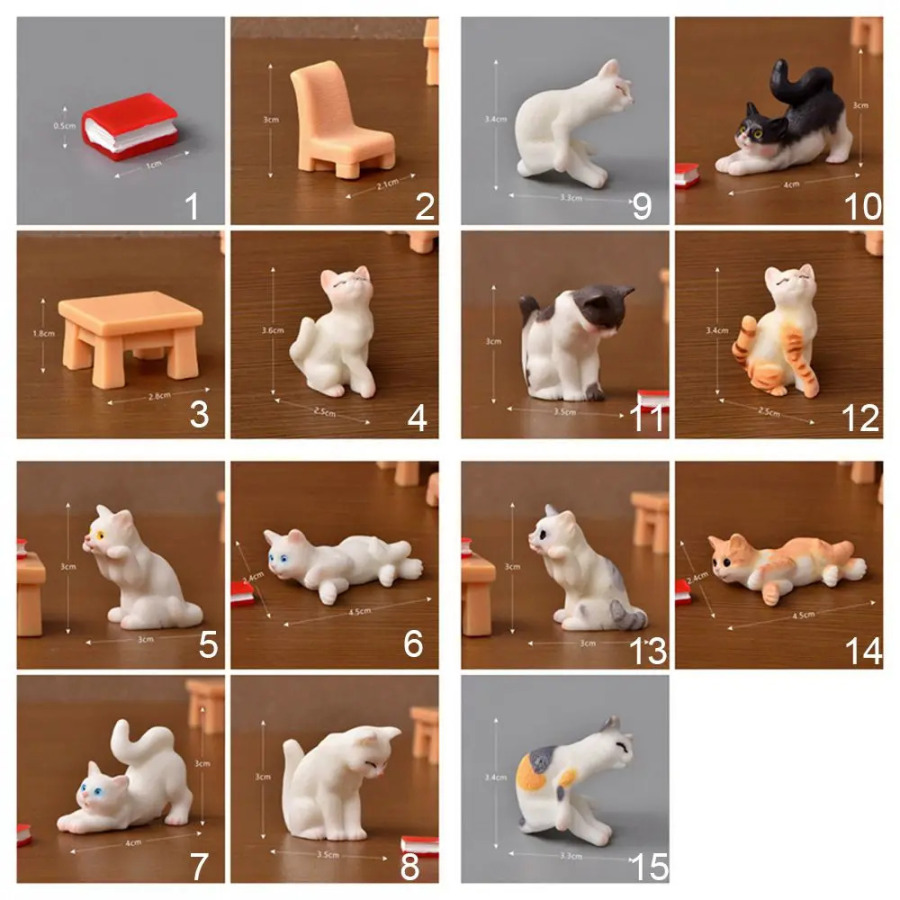 Поделки DIY модель животного детские игрушки кукольный домик маленькая статуя микро пейзаж миниатюрные фигурки домашний декор сказочный сад орнамент