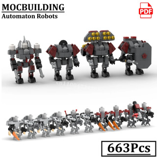 Армейская модель робота MOCBUILDING, креативные кирпичи, суперразрушитель, строительные кирпичи, игрушки, подарок светло-желтый