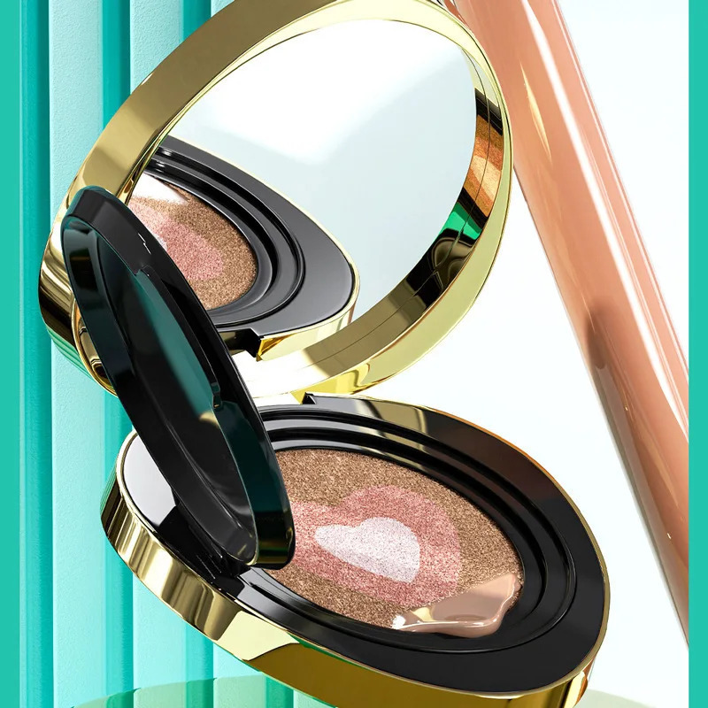 Korean Cosmetic Air Cushion Foundation Yostig'i BB CC kremi 3-si 1-da oziqlantiruvchi yashiruvchi bo'yanish to'plami