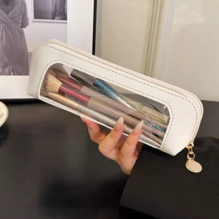 Kosmetik yukxalta bo'yanish cho'tkasi saqlash sumkasi Portativ sayohat tualeti organizatori Portativ kichik PU teri kosmetik sumkasi yuvish sumkasi
