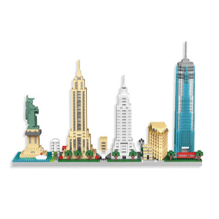 KNEW BUILT Capitol Building Oq uy mikro qurilish bloklari AQSH mini arxitektura oʻyinchoqlari kattalar bolalar uchun qurilish gʻishtlari