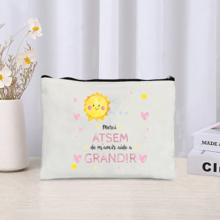 Kosmetik sumka Men dunyodagi eng yaxshi atsemman Bosilgan kanvas sumkasi oddiy sayohat terini parvarish qilish sumkasi tualet buyumlarini saqlash uchun sovg'a