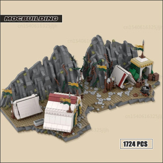 Серия Movie Scence UCS Moc Building Block Marshalling At Dunharrow Technology Brick DIY Сборка Модель Игрушки Для Рождественских Подарков Светло-серый