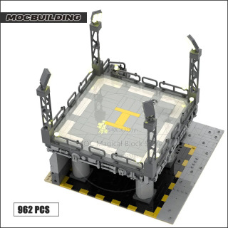 Фильм Сцена Moc Строительные Блоки Императорская База Landport Коллекция Диорама Дисплей Модель Технология Кирпичи Игрушки Рождественские Подарки Темно-серый