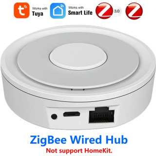 Tuya ZigBee Беспроводной/проводной интеллектуальный шлюз-концентратор Мост Удаленные устройства связи Wi-Fi Хост центрального управления работает с приложением Smart Life черный