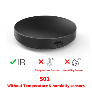 Tuya WiFi ИК-пульт дистанционного управления Smart Life Товары для дома с датчиком температуры и влажности работает с Google Home Assistant Alexa Желтый