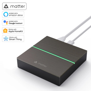 AVATTO Matter Smart Gateway Hub ZigBee: Умный домашний мост-контроллер с проводным управлением, совместимый с Tuya, HomeKit, Google Home, Alexa Шоколад