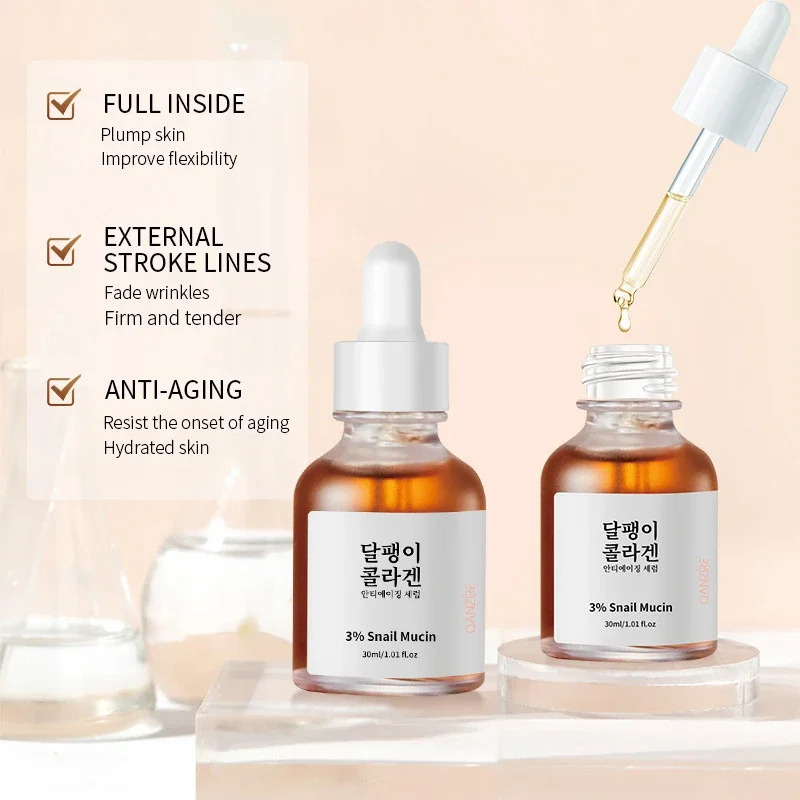 Salyangoz propolis kollagen mohiyati Koreya terini mustahkamlovchi nozik chiziqlarni ko'taruvchi oziqlantiruvchi silliq namlovchi yuz mohiyati
