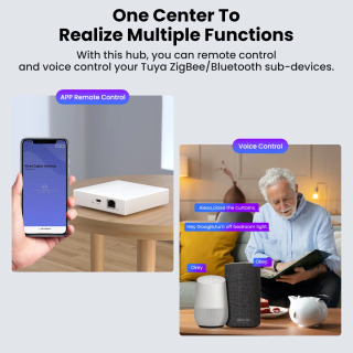 GIRIER Tuya ZigBee uy avtomatlashtirish tizimi uchun simli/simsiz Smart Bridge Gateway Hub, 128 tagacha qurilmalarni qoʻllab-quvvatlaydi, Alexa bilan ishlaydi