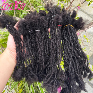 8-12 dyuymli 0,2 sm qo'lda ishlangan Inter Loc kengaytmasi Sisterlocks 100% haqiqiy inson sochlari doimiy Micro Locs kengaytmalari Yumshoq Dreadlocks