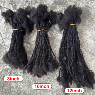 8-12 dyuymli 0,2 sm qo'lda ishlangan Inter Loc kengaytmasi Sisterlocks 100% haqiqiy inson sochlari doimiy Micro Locs kengaytmalari Yumshoq Dreadlocks