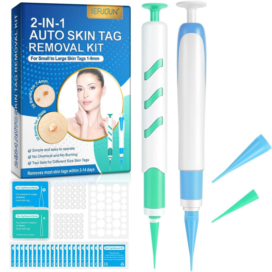 2-in-1 avtomatik teri teglarini olib tashlash uchun asboblar to'plami, tozalovchi tamponlar bilan yuz terisini parvarish qilish vositasi