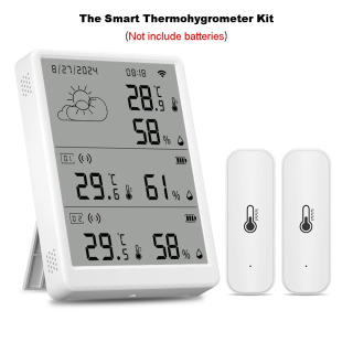 Комплекты датчиков температуры и влажности Tuya WiFi + RF433, монитор с экраном, комплекты основных дополнительных устройств, работает с Alexa Google Home Оранжевый