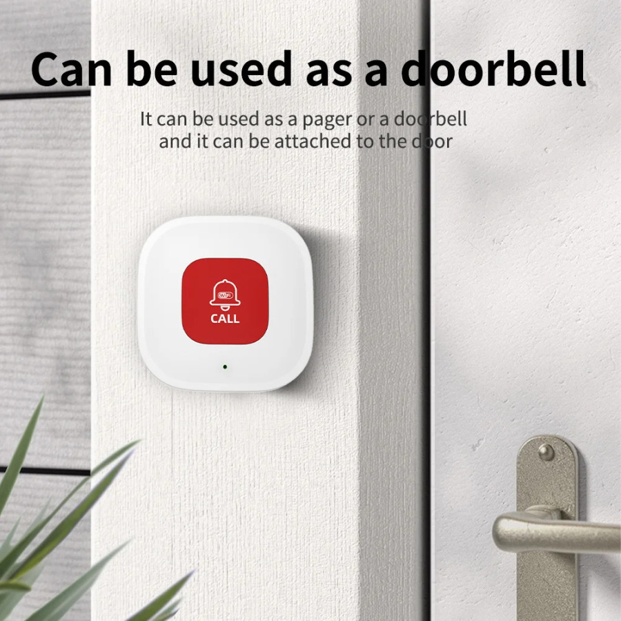Smart Simsiz WiFi Keksa Peyjer SOS qo'ng'iroq tugmasi Uydagi keksa bemorlar uchun shoshilinch tibbiy ogohlantirish tizimi