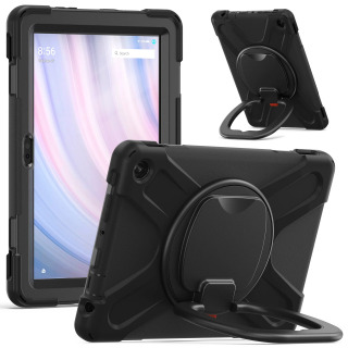 Чехол для Amazon Fire HD 10 2023 (13-го поколения) 10,1 дюйма, сверхпрочный, ударопрочный, с вращающейся на 360 градусов ручкой-держателем, Funda Capa Красный 1