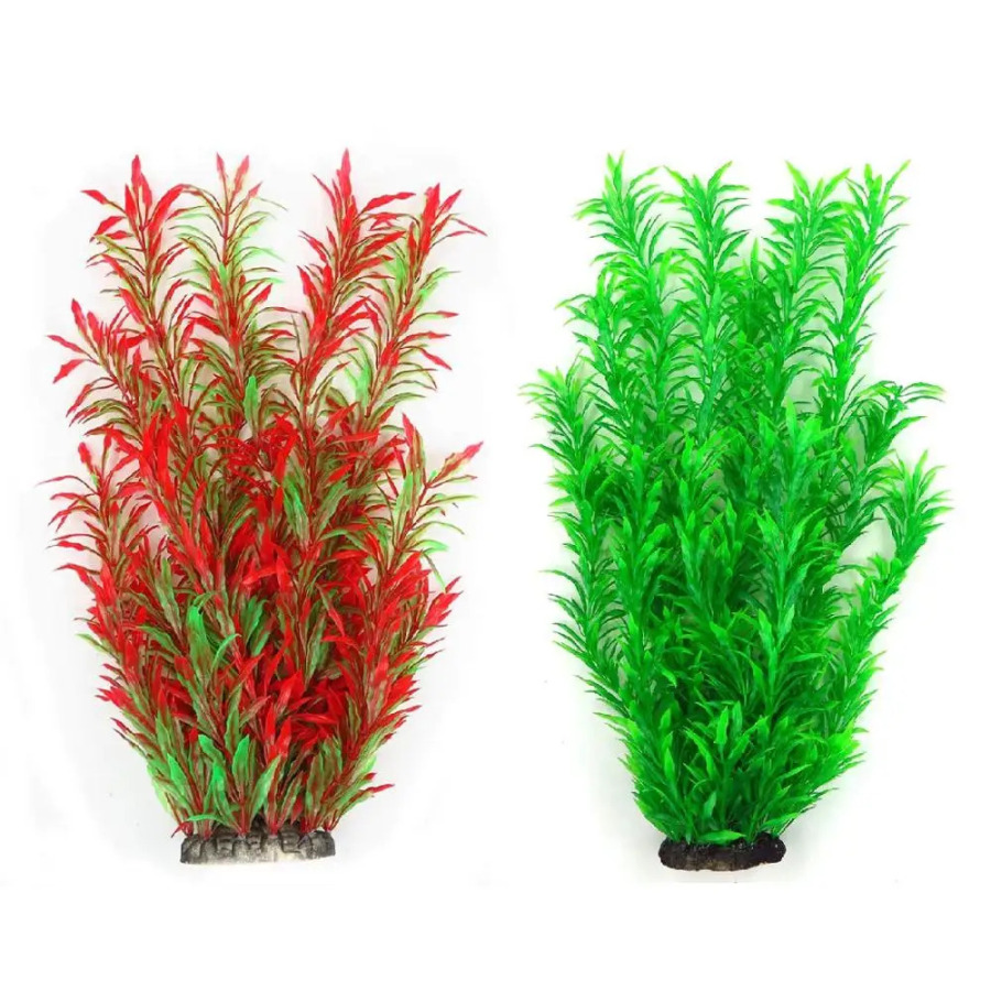 Akvarium o'simliklari, baliq akvarium o'simliklari, sun'iy o'simliklar, suv uchun suv, qizil yashil katta baliq akvarium zavodi, baliq akvarium bezaklari