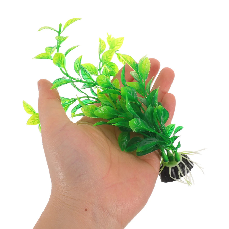 20 dona. akvarium uchun haqiqiy sun'iy suv o'simliklari, akvariumni bezash va ko'kalamzorlashtirish uchun baland bo'yli plastik suv o'tlari