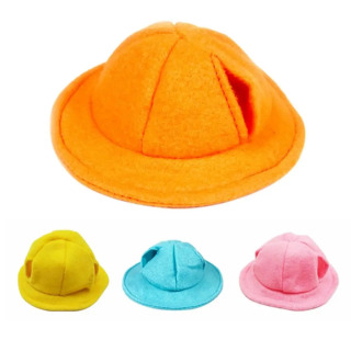 Kichik hayvonlarning kigiz chelak qopqog'i Uy hayvonlari kiyimlari aksessuarlari nafas oladigan hamster baliq ovlash shlyapasi Quloqlari teshiklari bilan engil vaznli