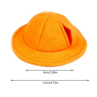 Kichik hayvonlarning kigiz chelak qopqog'i Uy hayvonlari kiyimlari aksessuarlari nafas oladigan hamster baliq ovlash shlyapasi Quloqlari teshiklari bilan engil vaznli