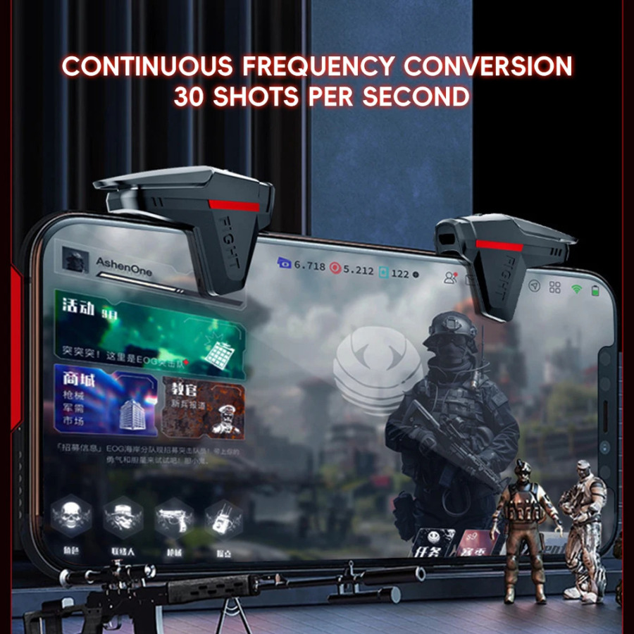 Mobil oʻyin kontrollerlari Telefon triggerlari yangilangan versiya Mobil oʻyin trigger sezgir tortishish boshqaruvchisi Joystick tugmalari