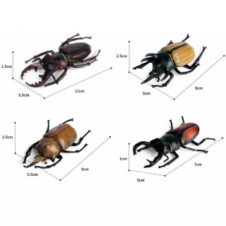 Realistic Insect Animals Model Wild Insect Science Beetle Action Figures Education Dynastes Lifelike Insect Figurines