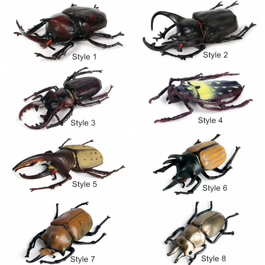 Realistic Insect Animals Model Wild Insect Science Beetle Action Figures Education Dynastes Lifelike Insect Figurines