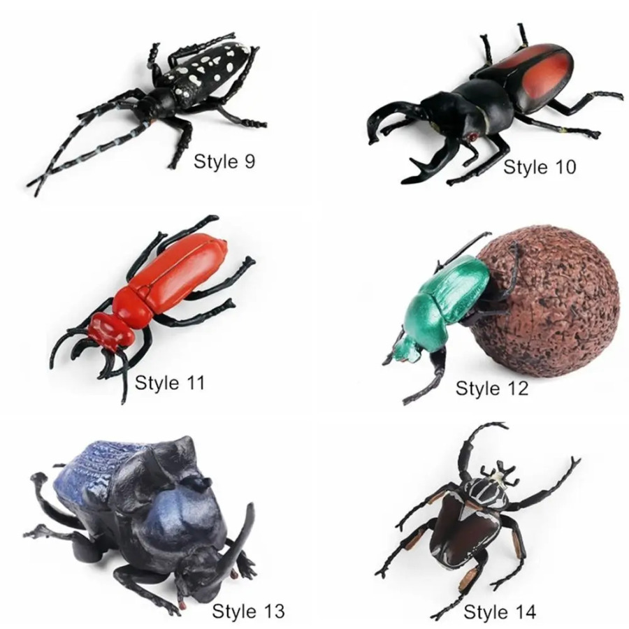 Realistic Insect Animals Model Wild Insect Science Beetle Action Figures Education Dynastes Lifelike Insect Figurines