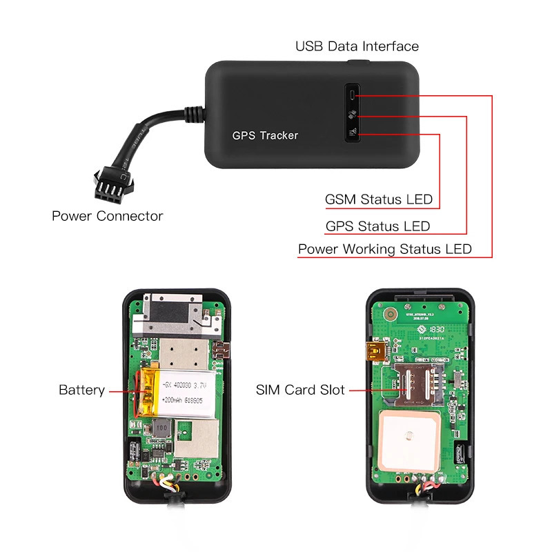 Автомобильный GPS-трекер GT02A GT02D GSM GPRS устройство отслеживания автомобиля монитор локатор дистанционный контроль с топливным инъектонолом встроенной батареей