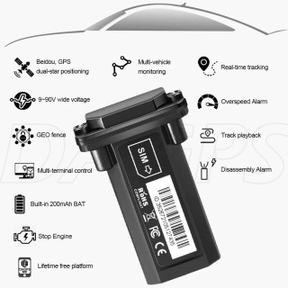 ST-901 suv o'tkazmaydigan GPS kuzatuvchisi - Avtomobil, mototsikl, eshik raqamini aniq aniqlash uchun 4G GPS kuzatuvchisi - Zaryad olinmaydi - APP umr bo'yi yo'q