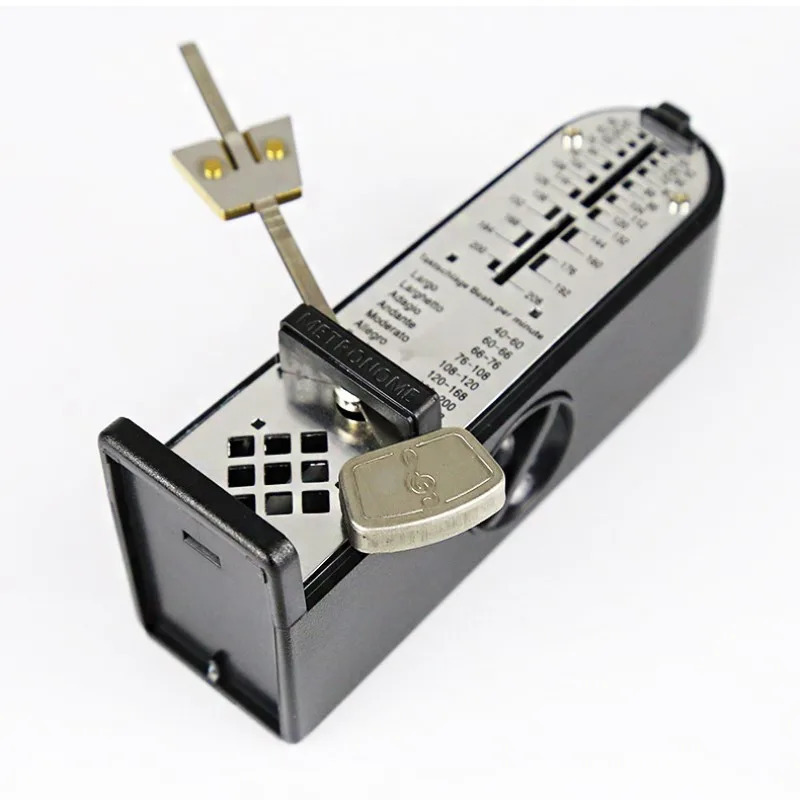Mexanik gitara metronom aniq retro metronom mayatnik yopishtiruvchi barmoq pianino gitara skripka musiqa aksessuarlari uchun og'ir qo'ng'iroq yo'q