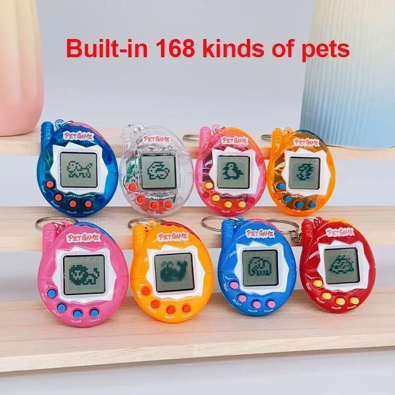 1 dona shaffof elektron uy hayvonlari Tamagotchi Nostalgic 168 uy hayvonlari bitta virtual kiber-raqamli nostaljik kulgili o'yinchoqlar pikselli qiziqarli o'yinlar