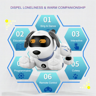 RC robot it elektron yuradigan raqsga tushuvchi it aqlli sensorli masofadan boshqarish pulti it o'yinchoqlari bolalar o'yinchoqlari o'g'il bolalar uchun kulgili sovg'a