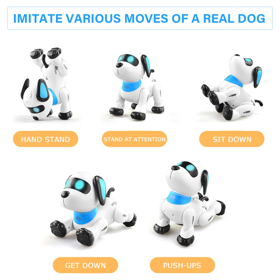 RC robot it elektron yuradigan raqsga tushuvchi it aqlli sensorli masofadan boshqarish pulti it o'yinchoqlari bolalar o'yinchoqlari o'g'il bolalar uchun kulgili sovg'a