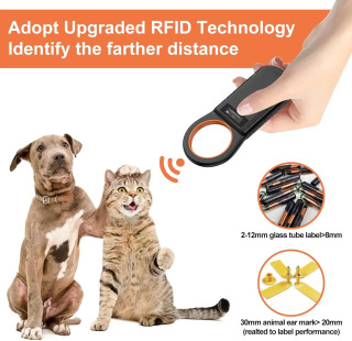 Uy hayvonlari uchun mikrochip skaneri RFID hayvonlar identifikatori yorlig'i skaneri Uy hayvonlari chiplari skaneri ISO11784/85/FDX-B/EMID itlar, uy hayvonlari va mushuklar uchun