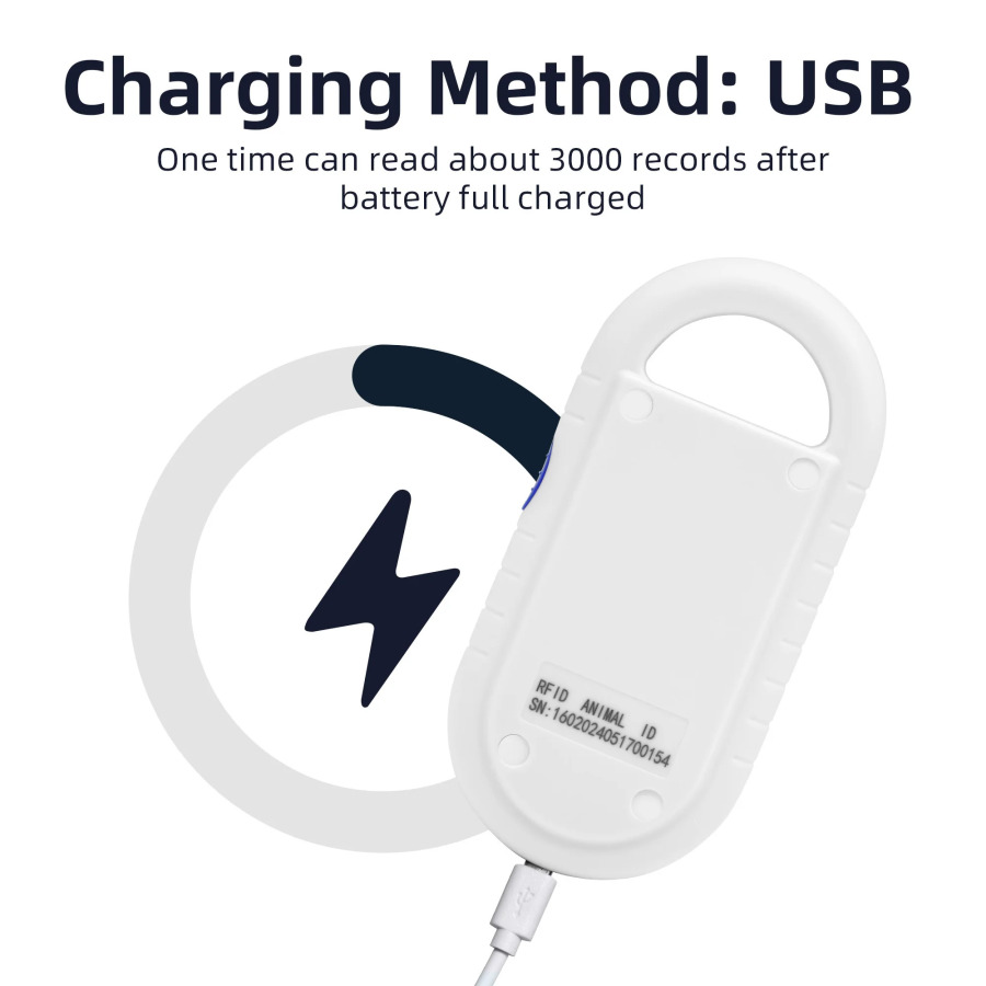 PT160 OLED displey uy hayvonlari uchun skaner ISO11784/5 uy hayvonlari uchun ID o'quvchi chip transponder USB RFID qo'lda uy hayvonlari uchun mikrochip skaneri
