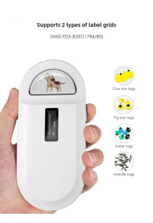 Zaryadlanuvchi 134,2 KHz uy hayvonlari uchun mikrochip RFID o'quvchi PT160 qo'lda ishlatiladigan raqamli ID uy hayvonlari uchun chip skaneri It mushuklarini boshqarish uchun