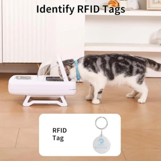 Умная автоматическая кормушка для кошек Microchip, дозатор корма для домашних животных объемом 1,5 л, питание от USB/Type-C, для нескольких кошек
