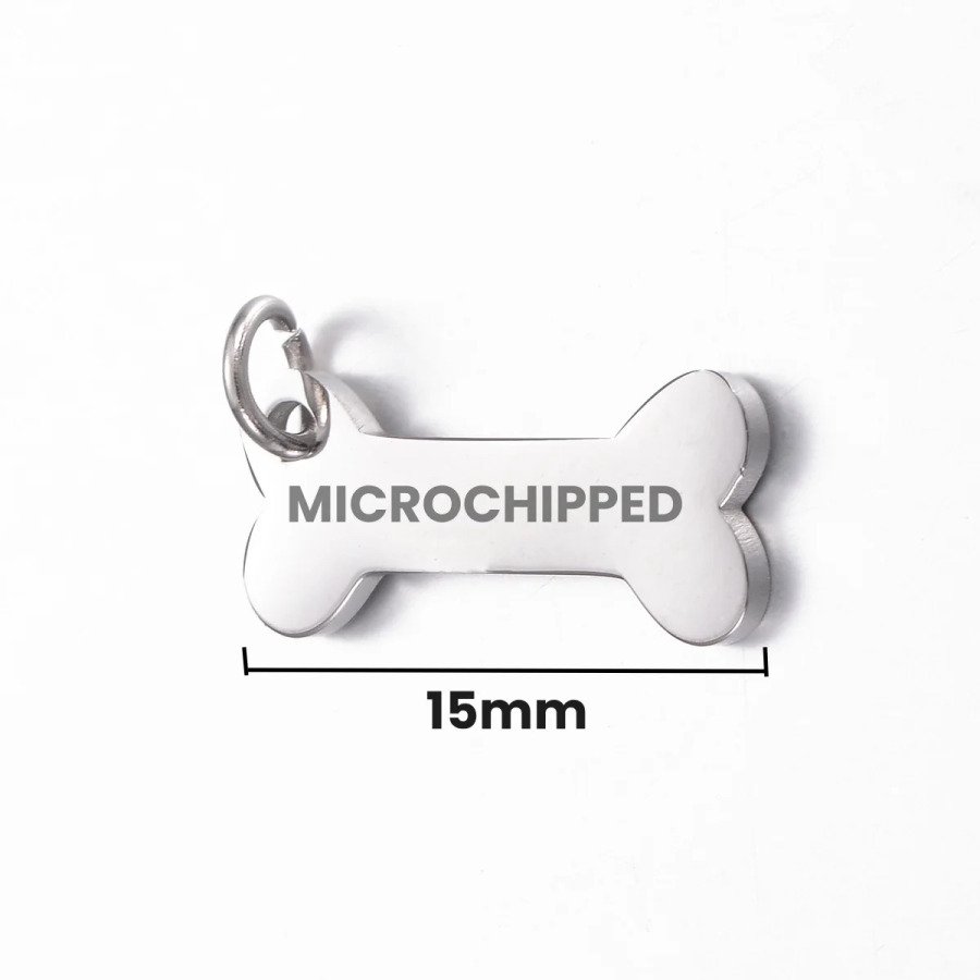 Kichik mikrochip it yorlig'i mikrochip qo'shimcha mushuk yoqasi yorlig'i uy hayvonlari identifikatori yorlig'i o'yilgan aksessuarlar Kichik o'lchamli 8mm 15mm suyak shakli I